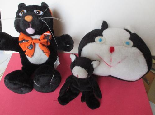 3 pluche poesjes , perfecte staat, samen voor 3 euro, Collections, Collections Animaux, Neuf, Statue ou Figurine, Chien ou Chat