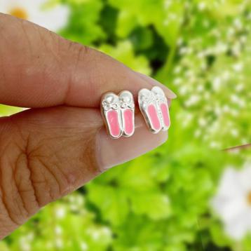 Boucles d'oreilles en argent pour ballerines et ballerines p