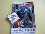 wielerkaart 2001  team bwb  peter van petegem  signe, Comme neuf, Envoi