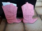 Roze cowboy laarzen maat 39 leer, Ophalen, Hoge laarzen, Zo goed als nieuw, Roze
