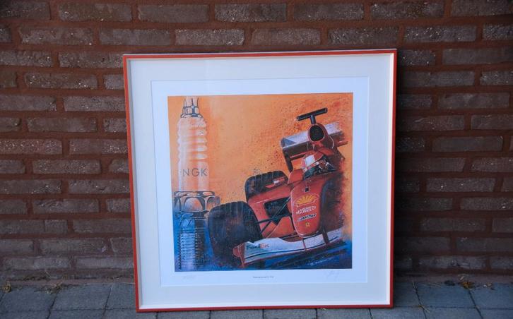 exclusieve schumacher ferrari print 1/400 stuks zeldzaam!!, Collections, Marques automobiles, Motos & Formules 1, Neuf, ForTwo