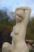 Schitterende gepatineerde gietijzeren danseres, Tuin en Terras, Ophalen of Verzenden, Zo goed als nieuw, Overige materialen, Mensenbeeld