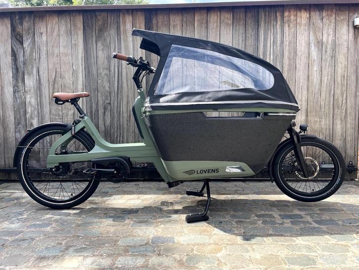 ::LOVENS: Explorer Peformance line bakfiets moss green, Fietsen en Brommers, Fietsen | Vouwfietsen, Zo goed als nieuw, Overige merken