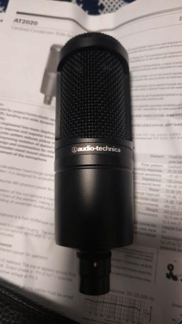 Audio-Technica AT2020 Electret Cardioid Microphone Black  beschikbaar voor biedingen