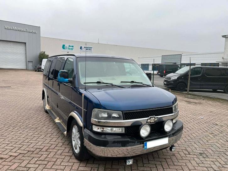Chevrolet Van Express 5.3i V8 Benzine/LPG CAMPER, Auto's, Bestelwagens en Lichte vracht, Bedrijf, ABS, Achteruitrijcamera, Airbags