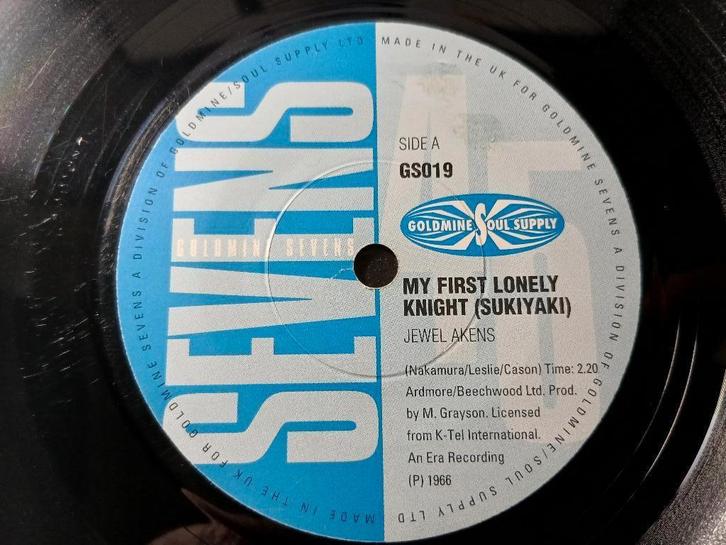 Jewel Akens My First Lonely Night (Sukiyaki) - '7 Popcorn, Cd's en Dvd's, Vinyl Singles, Zo goed als nieuw, Single, R&B en Soul