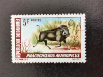 Dahomey 1969 - animaux sauvages - phacochère du désert, Enlèvement ou Envoi, Autres pays, Affranchi