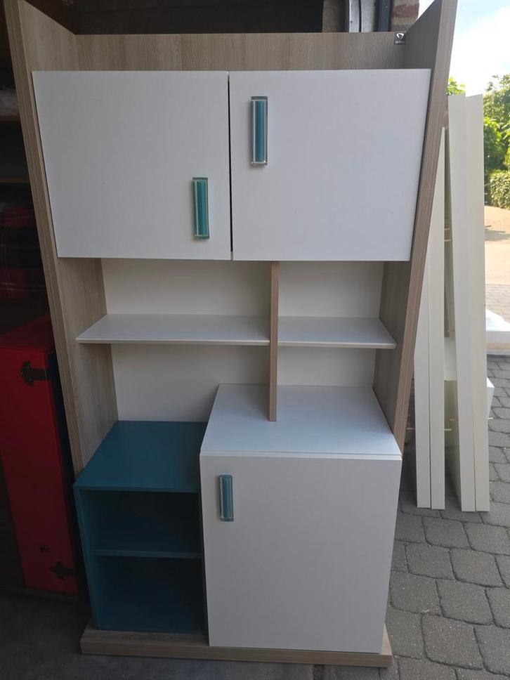 Kasten set kinderkamer: wit/appelblauwzeegroen, Huis en Inrichting, Kasten | Boekenkasten, Zo goed als nieuw, Ophalen of Verzenden