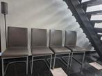4 lederen stoelen in uitstekende staat, Ophalen, Zo goed als nieuw, Leer