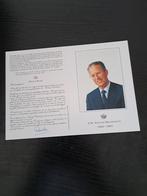 Herdenkingsprentje koning Boudewijn, Verzamelen, Ophalen of Verzenden, Nieuw, Kaart, Foto of Prent