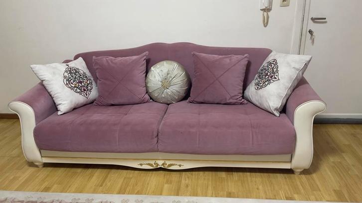 Salon complet chic – 2 canapés + grand tapis, Maison & Meubles, Canapés | Salons, Comme neuf, Enlèvement