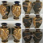 2 Satsuma Meiji Niiyama (1868-1912) moriage pair getaxeerd., Antiek en Kunst, Ophalen