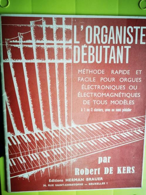 Orgue ancien, livre d'initiation de Robert de Kers, Musique & Instruments, Partitions, Comme neuf, Leçon ou Cours, Blues, Clavier