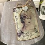 Abat-jour de taille moyenne- Style shabby ou campagne, Grijs, Rond, Gebruikt, Campagne