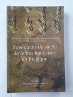 Trois-quarts de siècle de lettres françaises en Belgique, Livres, Belgique, Utilisé, Enlèvement ou Envoi, Jacques Detemmerman