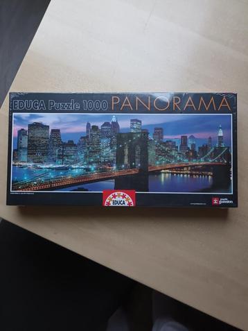 puzzel 1000 stukken Educa , panorama , Brooklyn Bridge, New, Enlèvement ou Envoi, 500 à 1500 pièces, Neuf, Puzzle