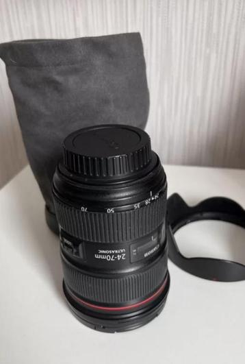 Objectif Canon 24 70 2,8L II, Enlèvement ou Envoi, Utilisé, Lentille standard, Zoom
