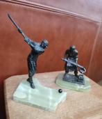 Set vintage beeldjes op onyx voet – sport en ambacht, Antiek en Kunst, Ophalen
