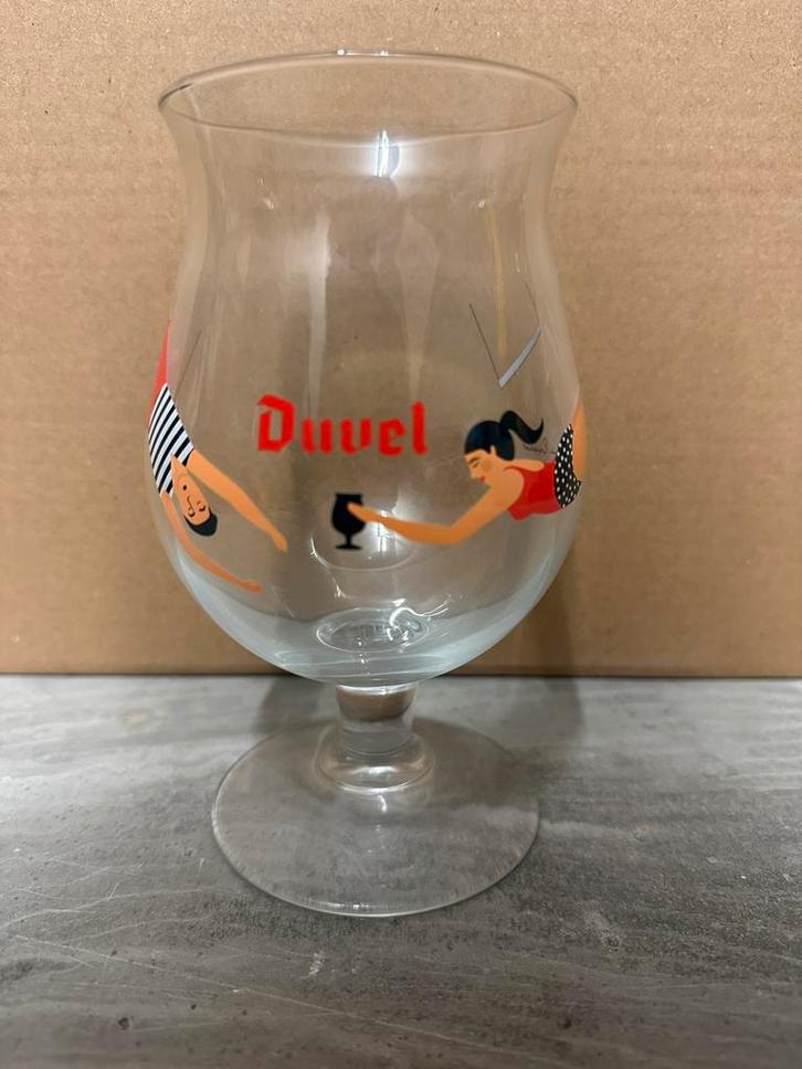 Duvel glas Winking lizard trapezes, Collections, Marques de bière, Comme neuf, Duvel, Enlèvement