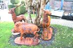 cerf + biche taille naturel en fonte rouillé, Jardin & Terrasse, Enlèvement ou Envoi, Neuf, Métal, Animal