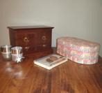 Juwelen kistjes , hout en gestoffeerd., Ophalen