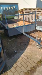 Ongeremde enkelas grote remork., Ophalen of Verzenden, Gebruikt