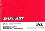 Ducati 851 Owners Manual., Motos, Ducati
