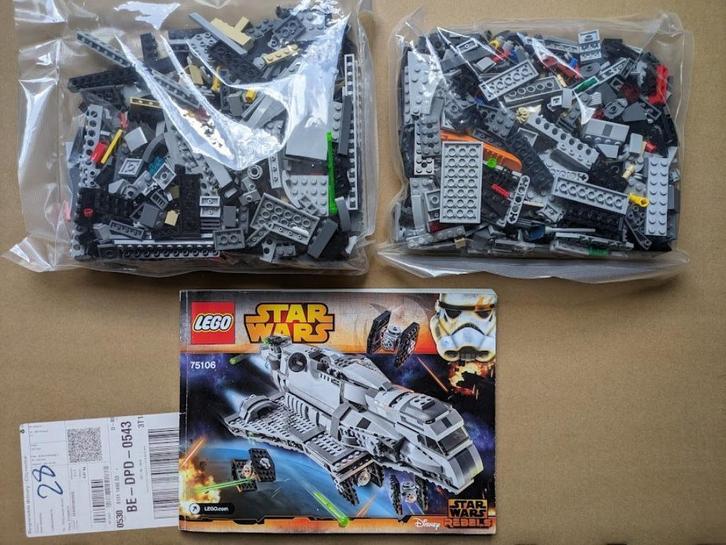 Lego set no 75106 Star Wars Imperial Assault Carrier, Kinderen en Baby's, Speelgoed | Duplo en Lego, Gebruikt, Lego, Complete set