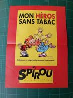 Petit Spirou - poster mon héros sans tabac - 1991, Collections, Enlèvement ou Envoi, Rectangulaire vertical, A1 jusqu'à A3, Comme neuf