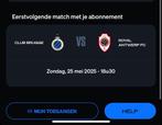 club brugge-antwerp 2 tickets te koop, Tickets en Kaartjes