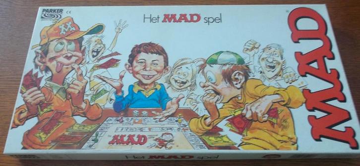 Het MAD spel / Parker Vintage 1979, Hobby en Vrije tijd, Gezelschapsspellen | Bordspellen, Zo goed als nieuw, Een of twee spelers