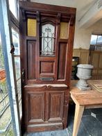 antieke voordeur oude deur eikenhout buitendeur, Doe-het-zelf en Bouw, Deuren en Vliegenramen, Ophalen, Glas, Buitendeur