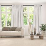 Gordijnen verduisternd bucle wit, Ophalen, 100 tot 150 cm, 200 cm of meer, Wit