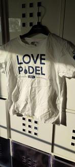 I Love Padel t-shirt sporttshirt maat 142 152 padel love, Sport en Fitness, Padel, Ophalen of Verzenden, Zo goed als nieuw, Padelkleding