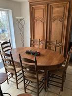 Table en chêne & 6 chaises, Maison & Meubles, Enlèvement, Comme neuf, Ovale, Chêne