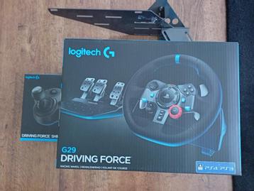 Logitech G29 Driving Force + Shifter + Bevestiging, Enlèvement, Comme neuf, Volant ou Pédales, PlayStation 4