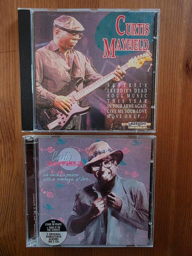 2 cd Curtis Mayfield maar van 3 platen!, Cd's en Dvd's, Cd's | R&B en Soul, Zo goed als nieuw, Ophalen of Verzenden