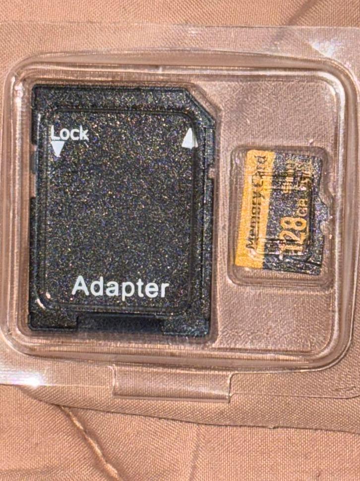 128 GB SD-kaart + adapter, Audio, Tv en Foto, Foto | Geheugenkaarten, Zo goed als nieuw, SD, 128 GB, Ophalen of Verzenden