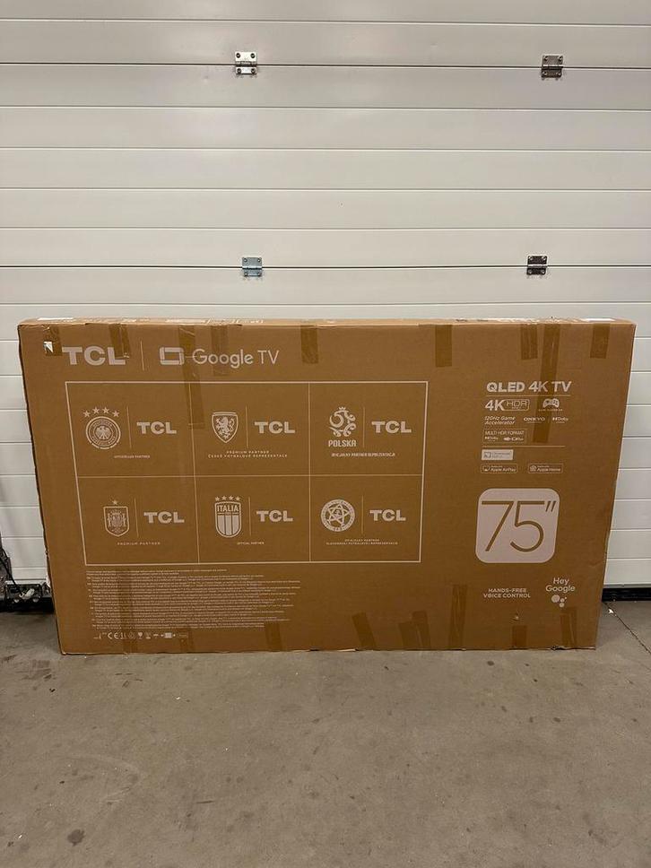 TCL 75” QD mini-led 75C843 4K Smart TV, Audio, Tv en Foto, Televisies, Nieuw, QLED, 100 cm of meer, Overige merken, 100 Hz, Smart TV
