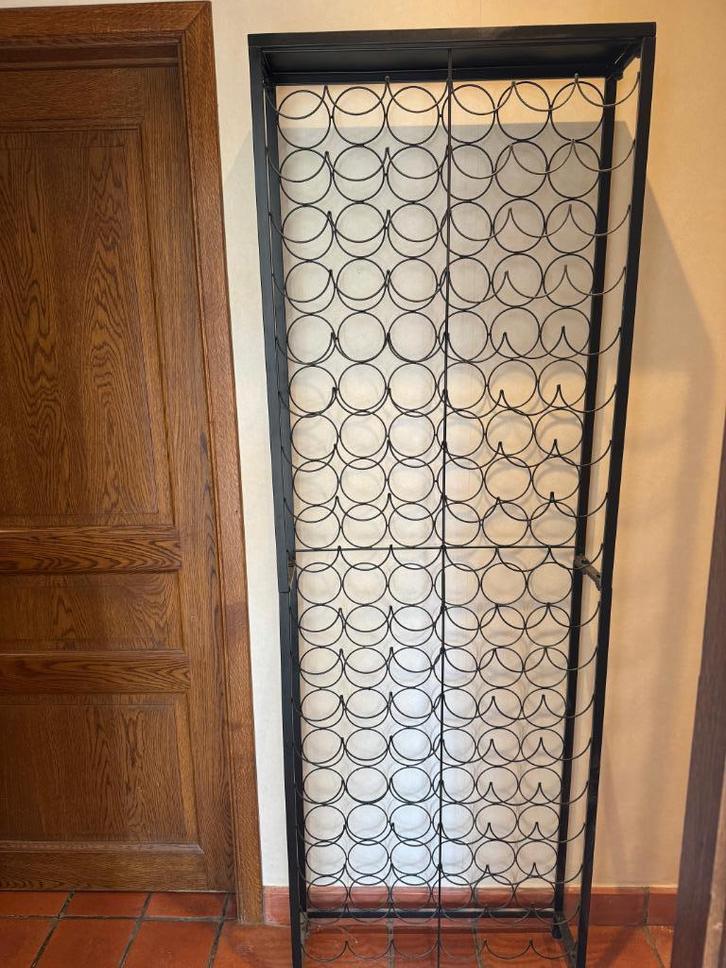 Wijnrek voor 108 flessen, Huis en Inrichting, Woonaccessoires | Wijnrekken, Zo goed als nieuw, 75 cm of meer, Metaal, 25 flessen of meer