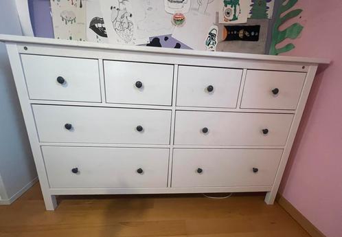 Hemnes dressoir met 8 laden wit 160x96 cm - Ikea, Huis en Inrichting, Kasten | Ladekasten, Zo goed als nieuw, Ophalen