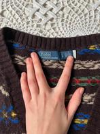 Polo Ralph Lauren – Fair Isle gebreide spencer 96% wol L, Kleding | Dames, Truien en Vesten, Bruin, Maat 42/44 (L), Ophalen of Verzenden