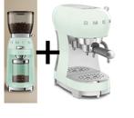 SMEG espressomachine + koffiemolenset, Elektronische apparatuur, Koffiezetapparaten, Ophalen, 10 kopjes of meer, Zo goed als nieuw