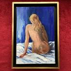 POL MAGIS (1931) naakt op een blauwe achtergrond, Ophalen of Verzenden
