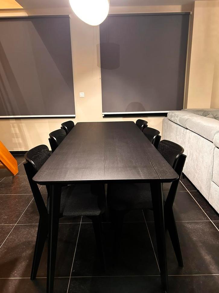 Tafel en stoelen voor 6 personen, merk Lisabo., Maison & Meubles, Tables | Tables à manger, Comme neuf, Enlèvement