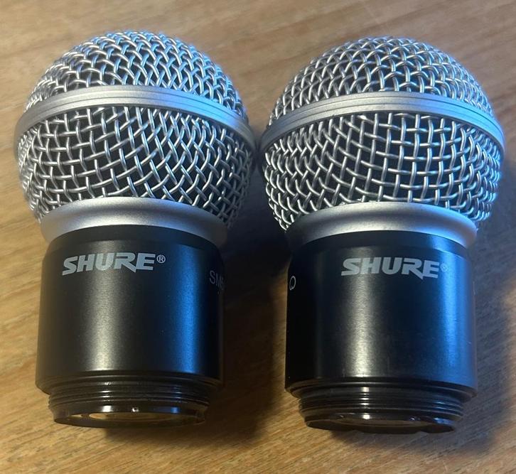 2 x Shure SM58 WL capsule, Muziek en Instrumenten, Microfoons, Zo goed als nieuw, Zangmicrofoon, Draadloos, Ophalen