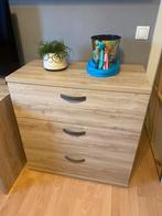Commode met 3 grote lades, Huis en Inrichting, Ophalen, Gebruikt, Eikenhout, 50 tot 100 cm