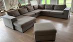 Ruime hoeksalon met poef, Huis en Inrichting, Zetels | Complete zithoeken, Ophalen, Gebruikt, Stof, Landelijk