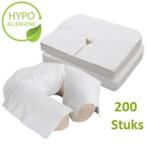 Set 200 stuks Hoofdsteun Covers 40x30cm voor Massagetafel 🌞, Nieuw, Massagetafel, Ophalen of Verzenden