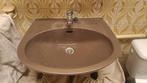 lavabo bruin, Doe-het-zelf en Bouw, Sanitair, Ophalen, Gebruikt, Steen, Wastafel